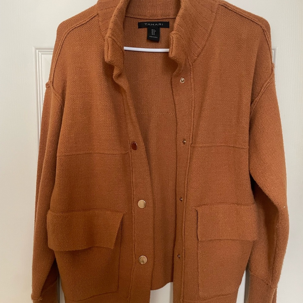Tahari Camel Cardigan
